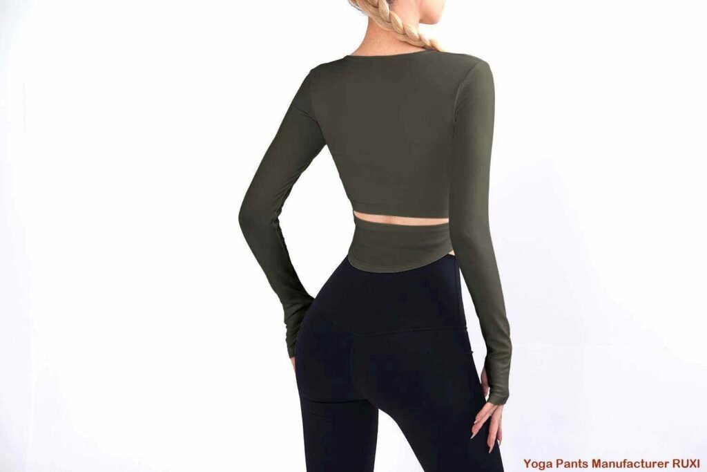 legging olahraga berkilau tinggi